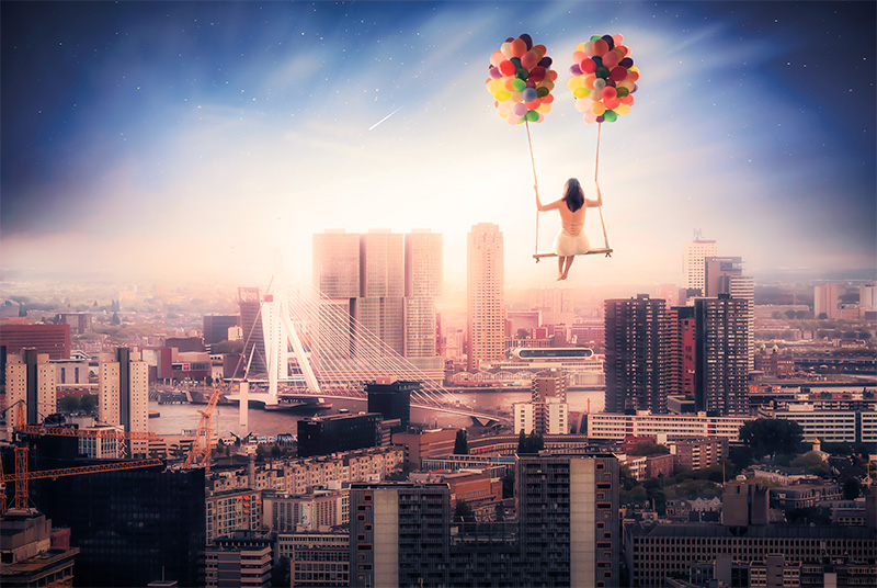 Rotterdam - Freedom - Kunstwerk door Giantific by Tim Waldekker